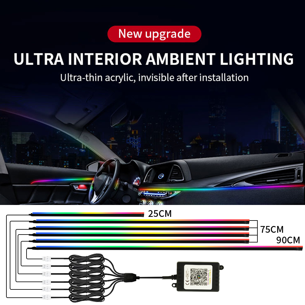 Car Interior Symphony LED Ambi - Led Ambient Interior Car Lights App Control 评论和价格