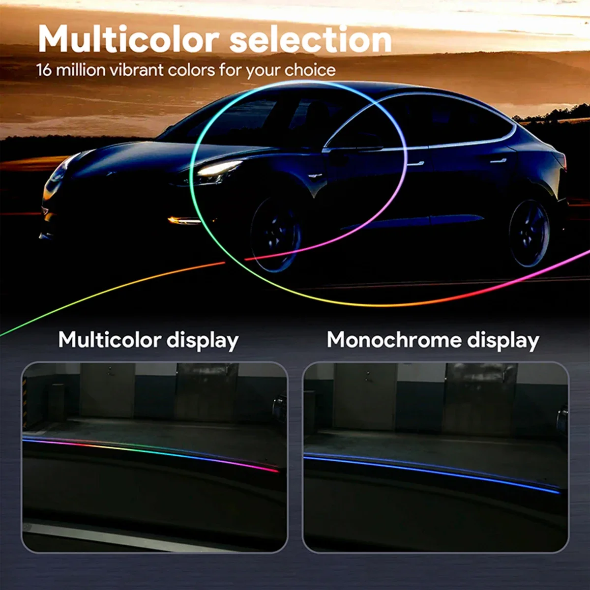 140/150CM LED Car Ambient Ligh - Led Ambient Interior Car Lights App Control 评论和价格