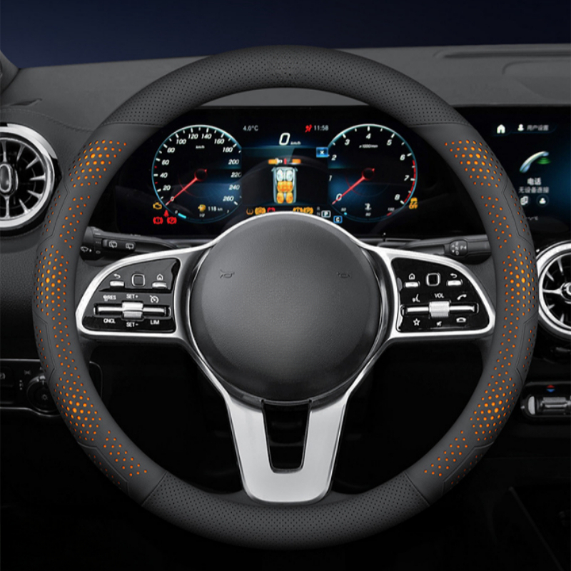 O/D Type Nappa Leather Car Ste - Car Steering Wheel Cover Anti Slip Breathable 评论和价格
