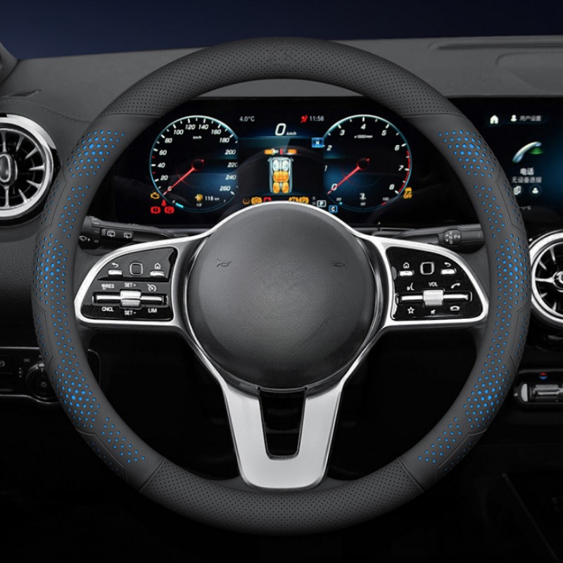O/D Type Nappa Leather Car Ste - Car Steering Wheel Cover Anti Slip Breathable 评论和价格