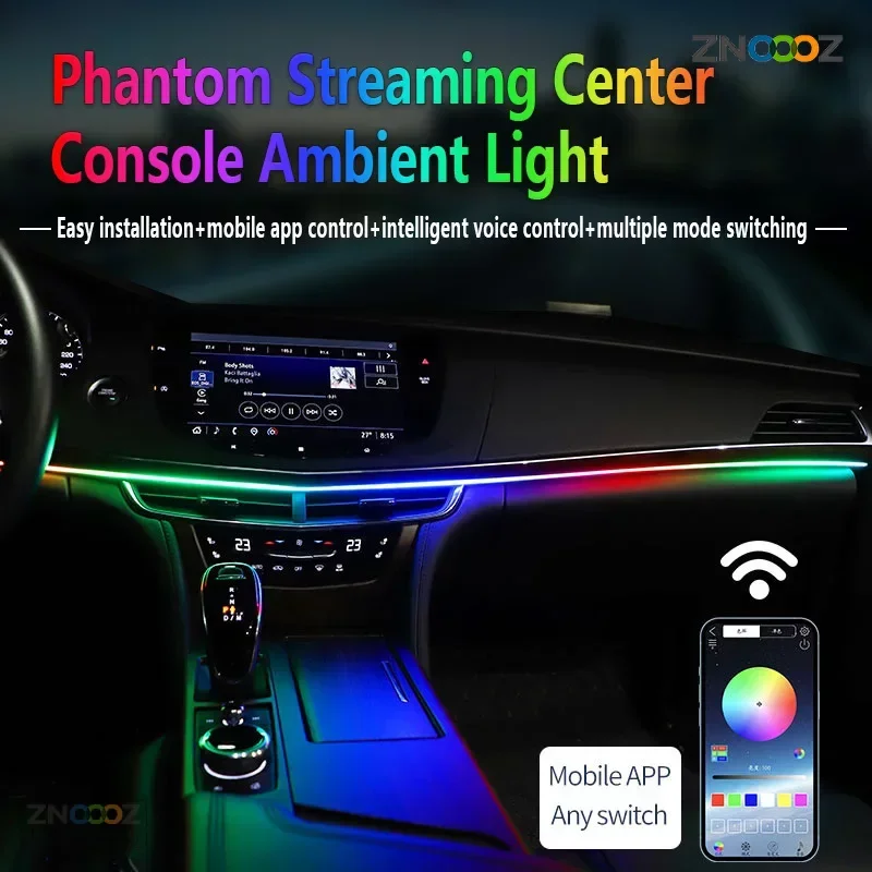 ZNOOOZ 140cm Car Ambient Light - Led Ambient Interior Car Lights App Control 评论和价格