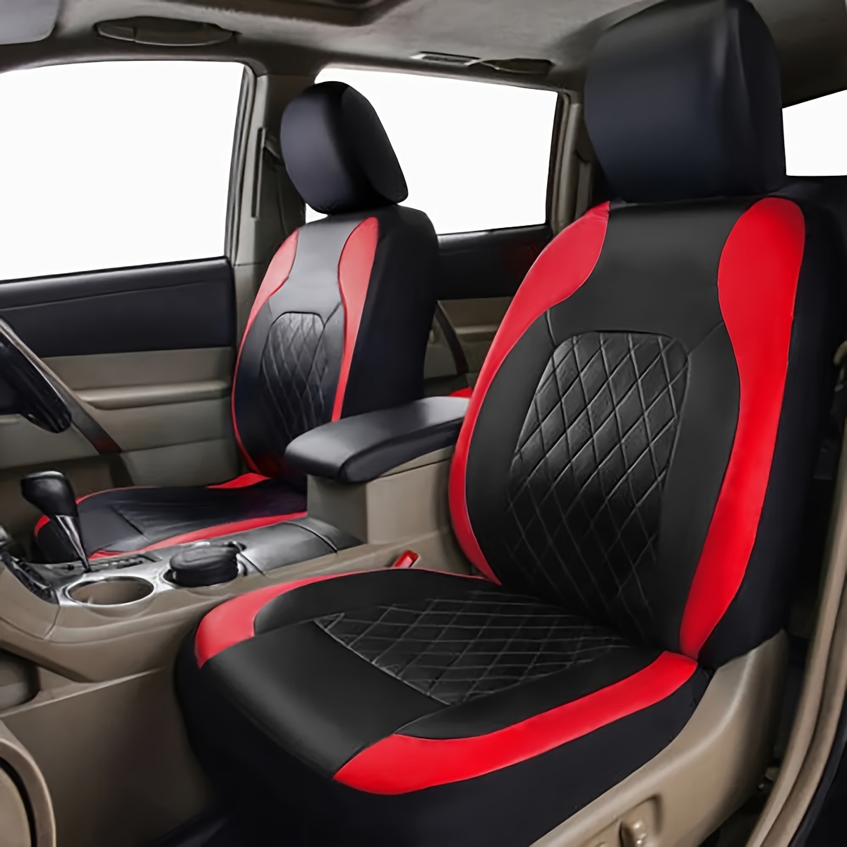 New Car Seat Covers Quilted Di - Leather Car Seat Covers Full Set Universal 评论和价格