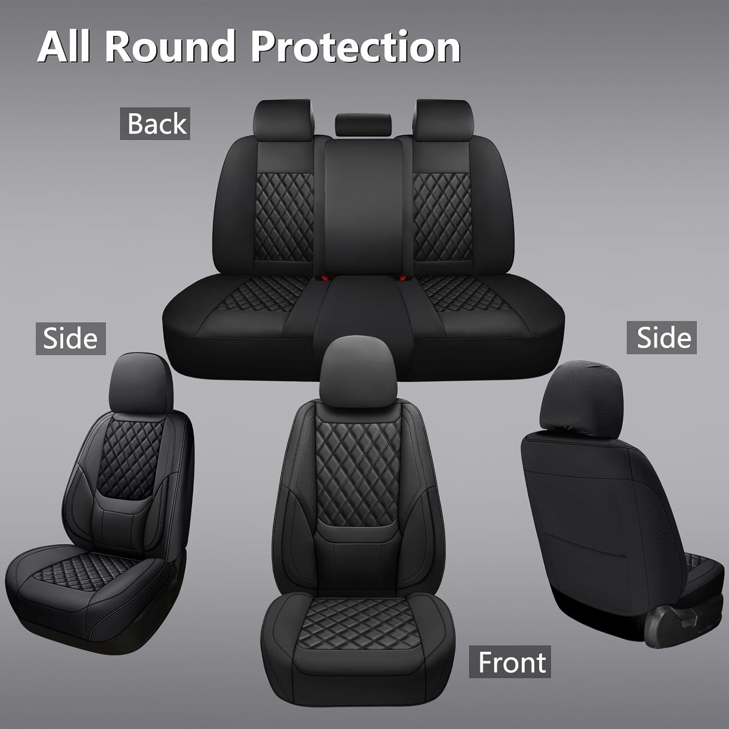 Wholesale Universal Faux Leath - Leather Car Seat Covers Full Set Universal 评论和价格