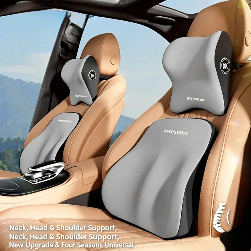 Car Neck Pillow & Lumbar Suppo - Memory Foam Car Neck Pillow Lumbar Support 评论和价格