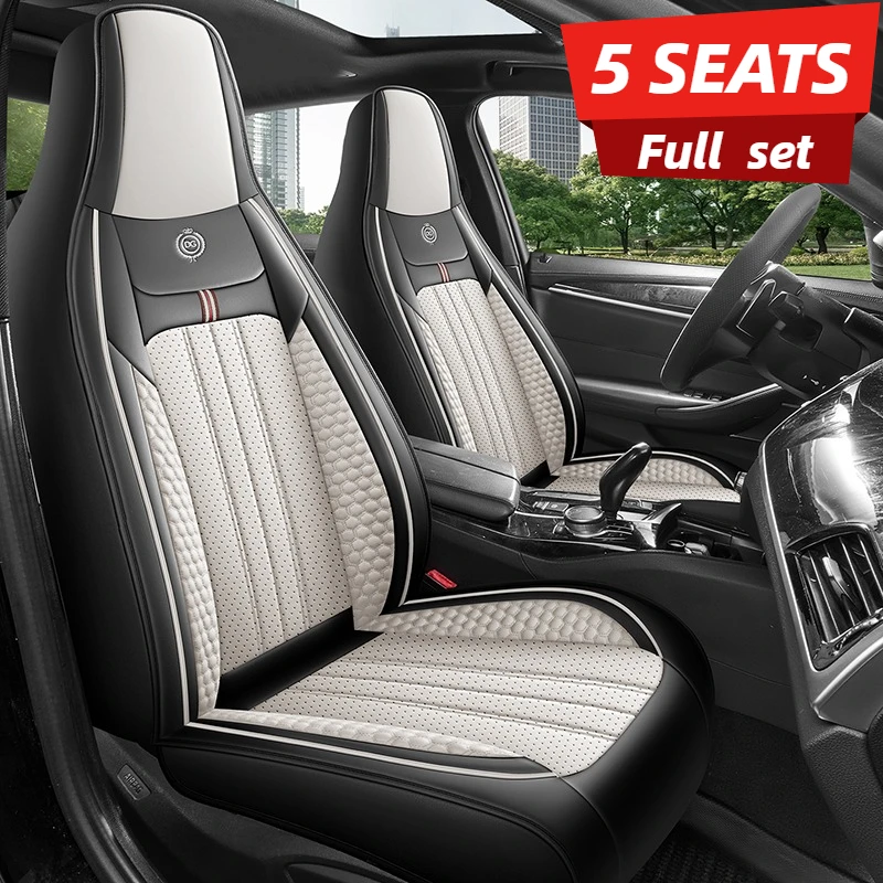 Luxury 3D Full Car Seat Cover  - Leather Car Seat Covers Full Set Universal 评论和价格