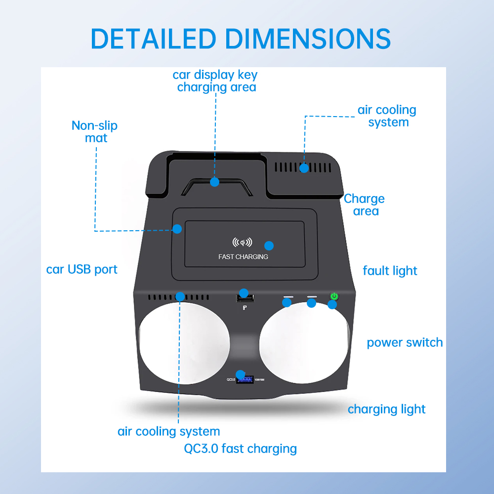 For BMW 5 6 Series G30 G38 G32 - Wireless Car Charger Mount Fast Charging 评论和价格