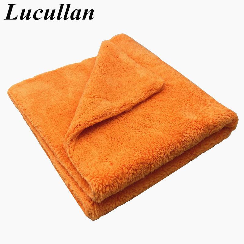 Lucullan 40x40cm Orange Super  - Microfiber Car Drying Towel Super Absorbent 评论和价格